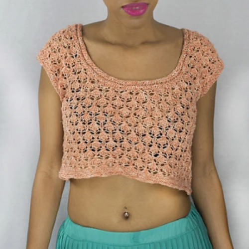 Hand knitted crop top